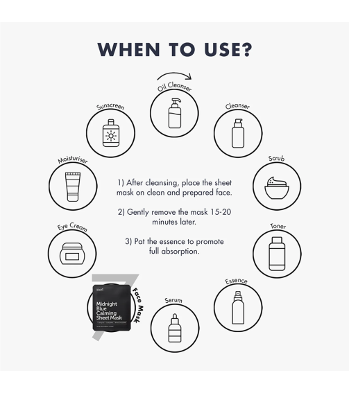 Dear, Klairs Midnight Blue Calming Sheet Mask (25ml)