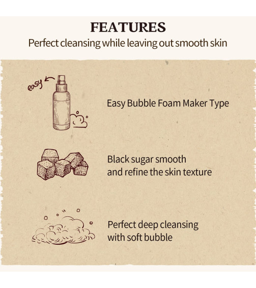 SKINFOOD BLACK SUGAR PERFECT BUBBLE foam